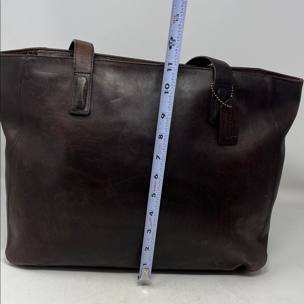 VINTAGE COACH 1997 LEGACY ZIPPER TOP TOTE CALFSKIN LEATHER MADE IN ITALY - Picture 13 of 17